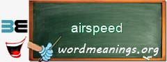 WordMeaning blackboard for airspeed